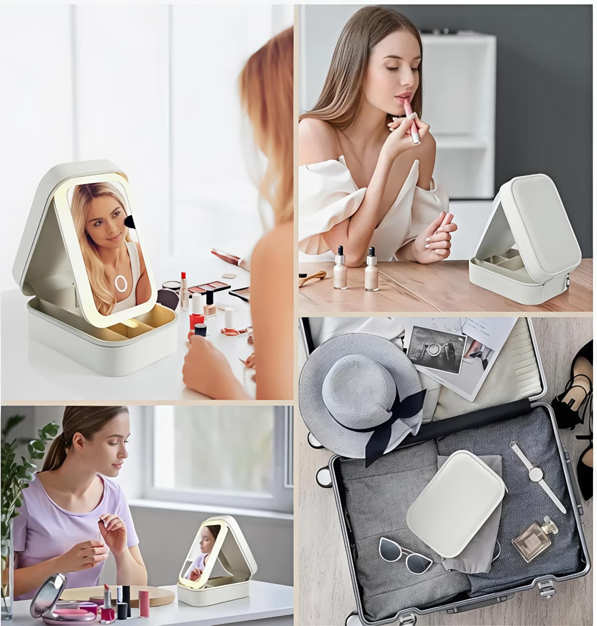 White Jewelry Box with LED Mirror™