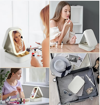 White Jewelry Box with LED Mirror™