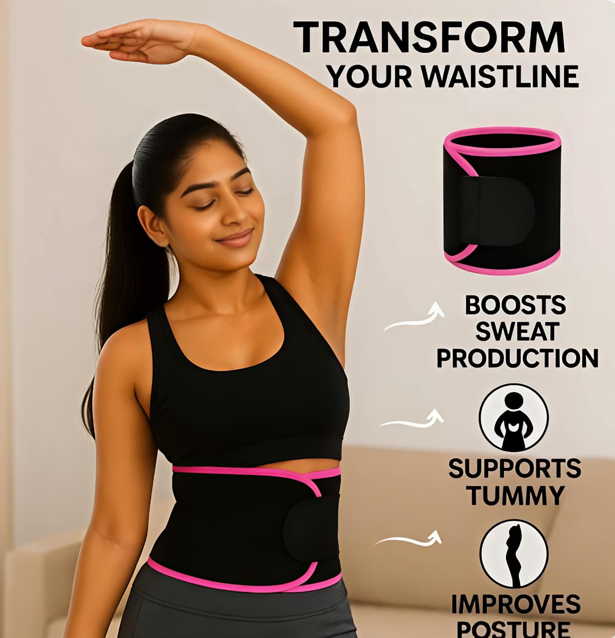 Adjustable Waist Trimmer Belt