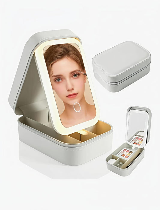 White Jewelry Box with LED Mirror™
