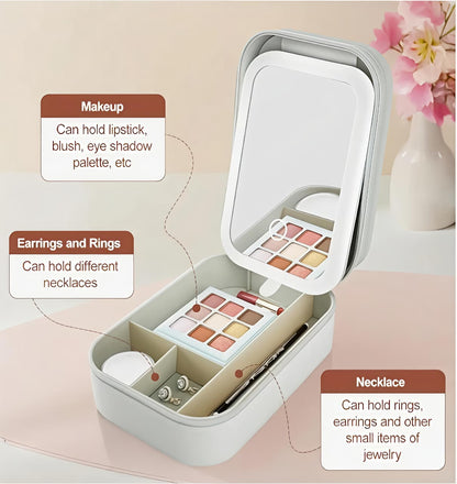 White Jewelry Box with LED Mirror™